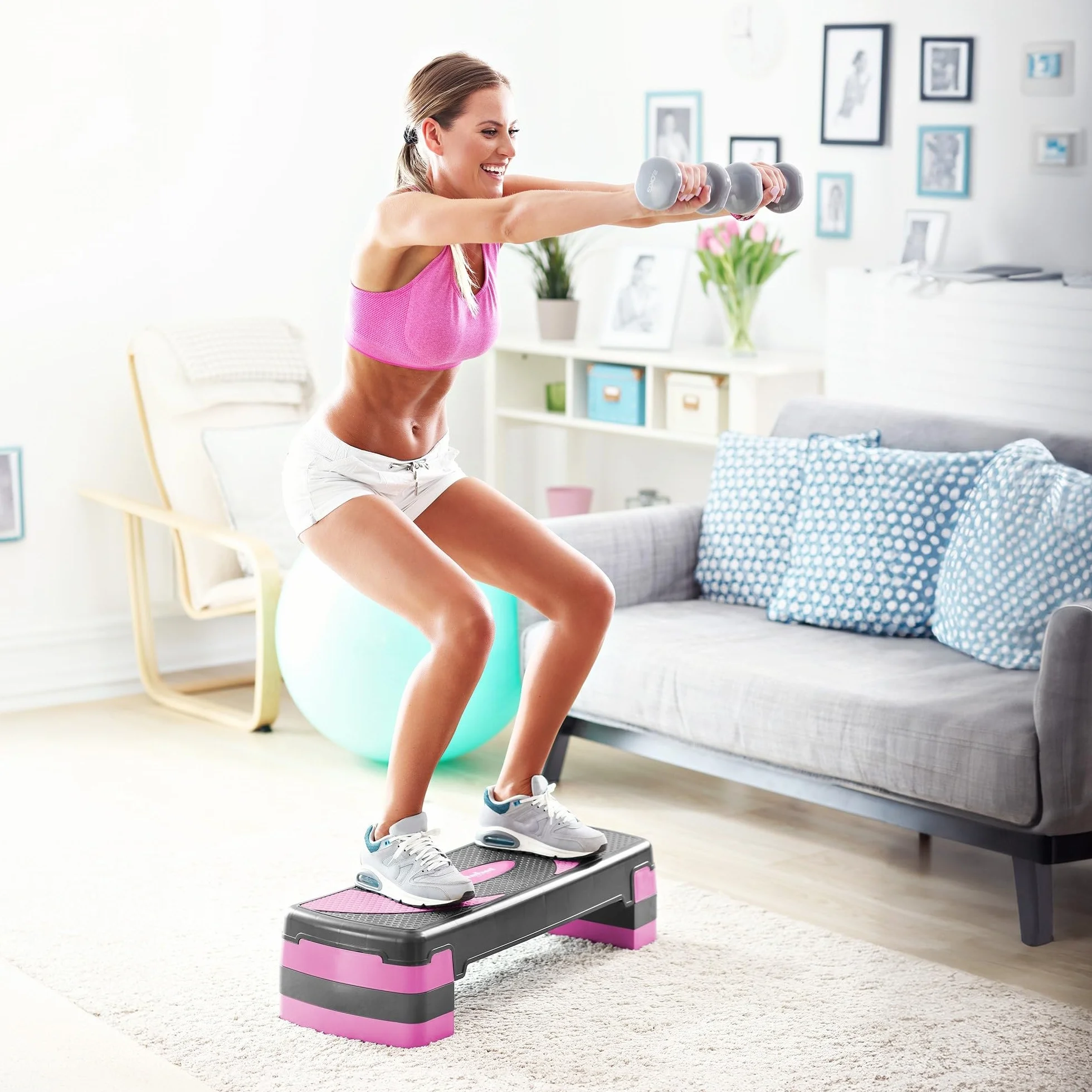 Rebel Step Fitness Aerobica ed esercizio fisico 3 gradi Grigio-viola RBA-3225-PU