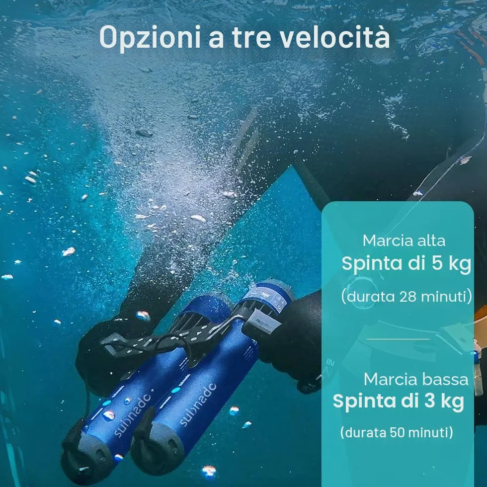 Subnado Monopattino subacqueo compatto portatile blu