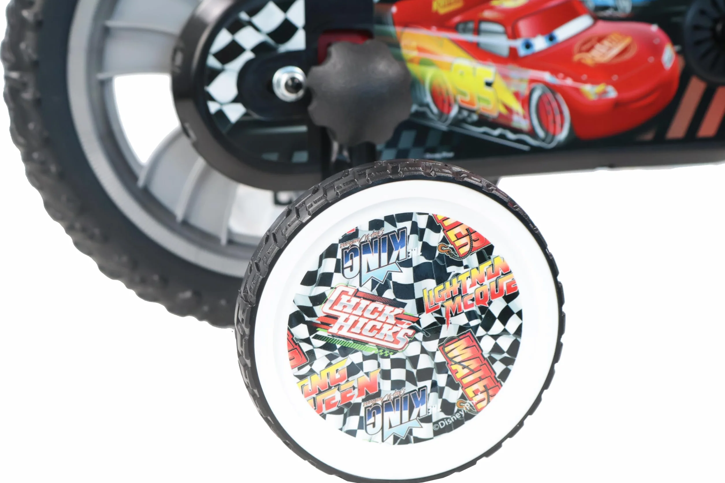 Denver Bike Bicicletta Bambino 12 Pollici Licensed Cars, 2-4 Anni, Rotelle Removibili, Freno Anteriore Caliper, Telaio Acciaio, Ruote EVA Antiforatura