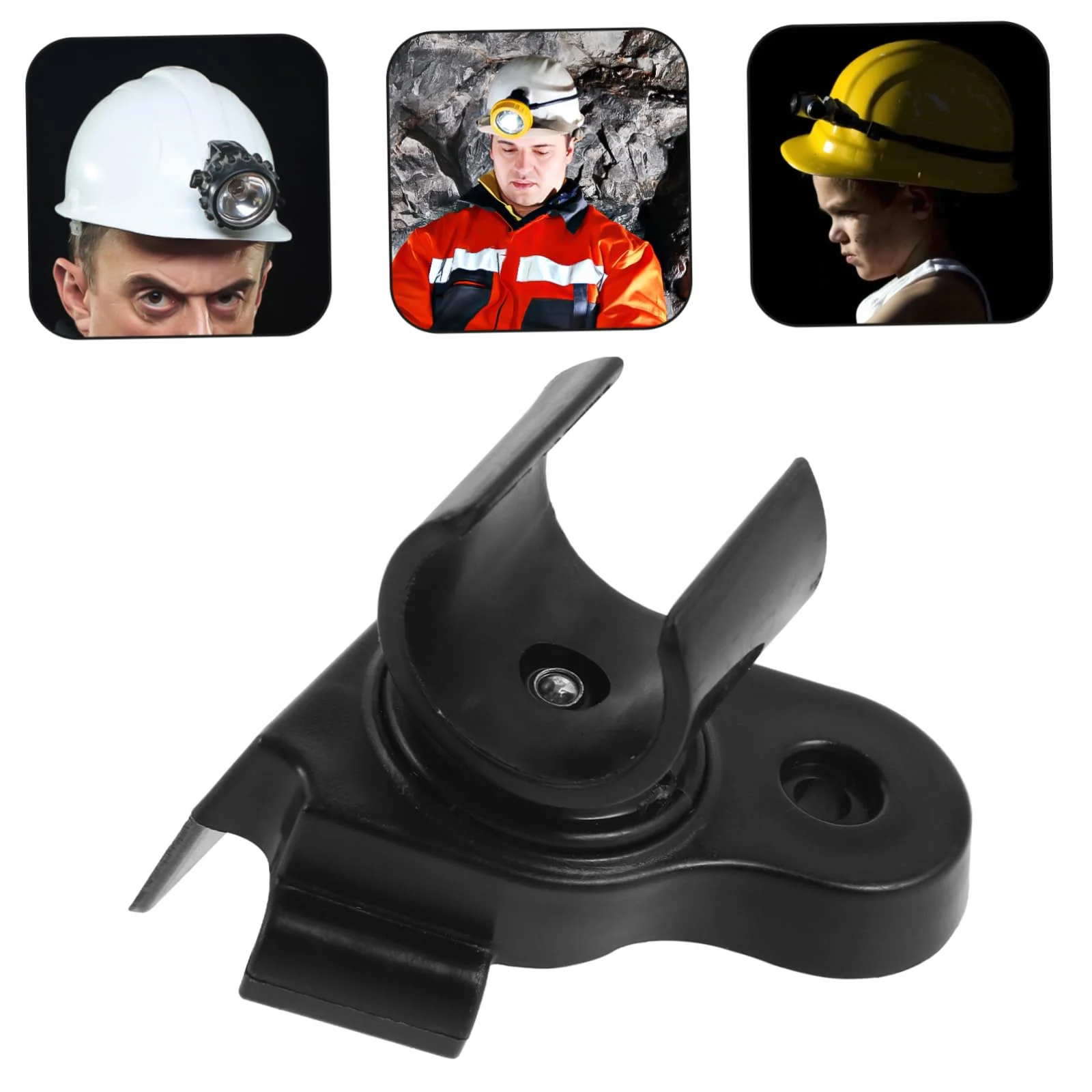 Clip portale per torcia elettrica per casco da lavoro, accessorio leggero e resistente per professionisti e fai da te