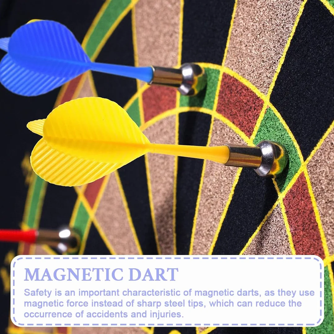 Freccette magnetiche di sicurezza 12 pezzi Gioco indoor bersaglio Freccette morbide 4 colori