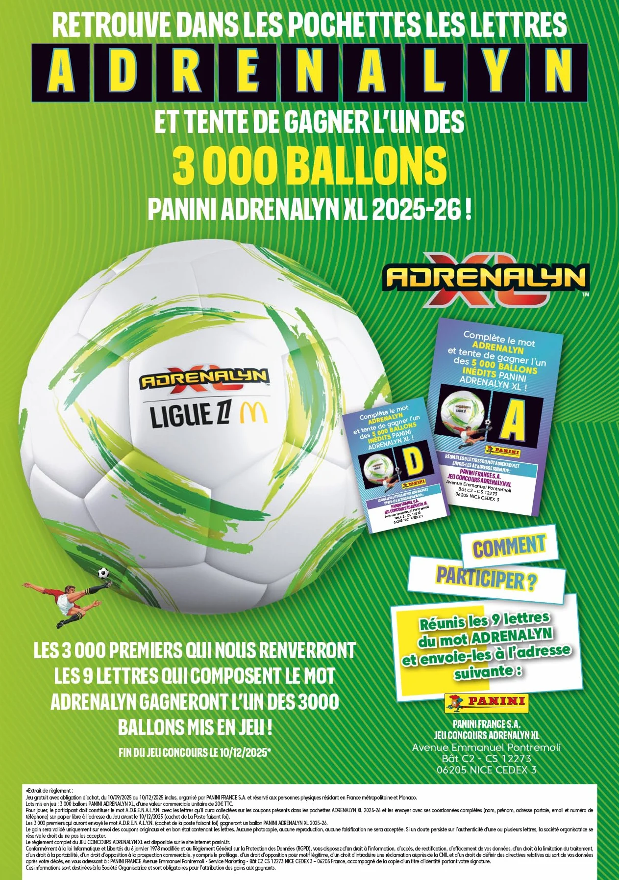 Panini ADRENALYN Ligue 1 McDonald's 2025-2026 Trading Cards Game, 50 buste