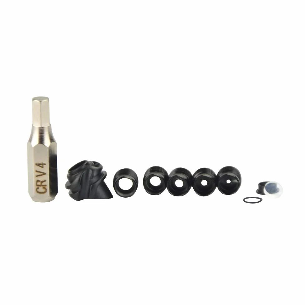Tiro con l'arco Peep Sight Mirino per arco composto in alluminio 37/45 gradi 6x 8x Lente chiarificatrice 1/8" 1/16" 1/32" 3/32" 3/64" Kit di apertura