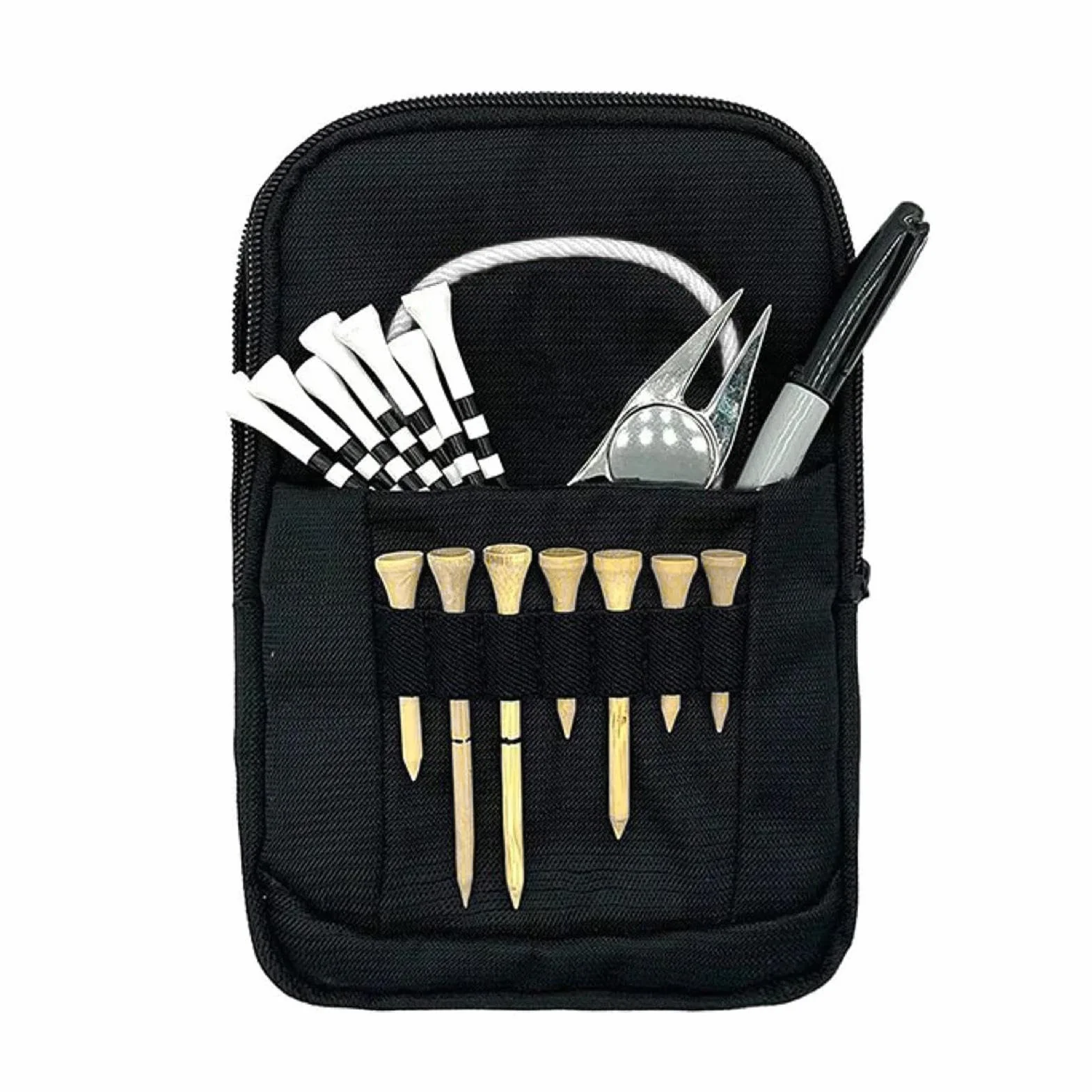 Porta palline da golf, organizer per sacche da golf con supporto frontale