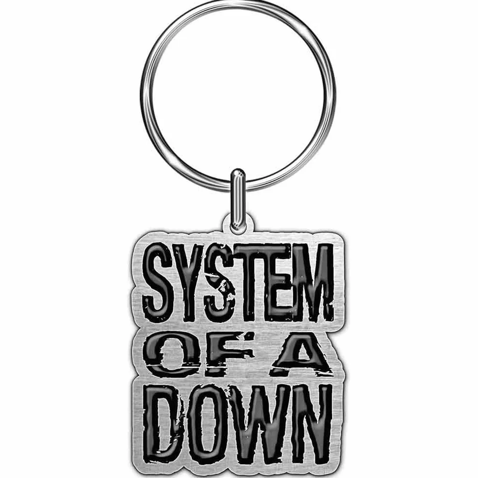 System Of A Down Portachiavi Argento Nero