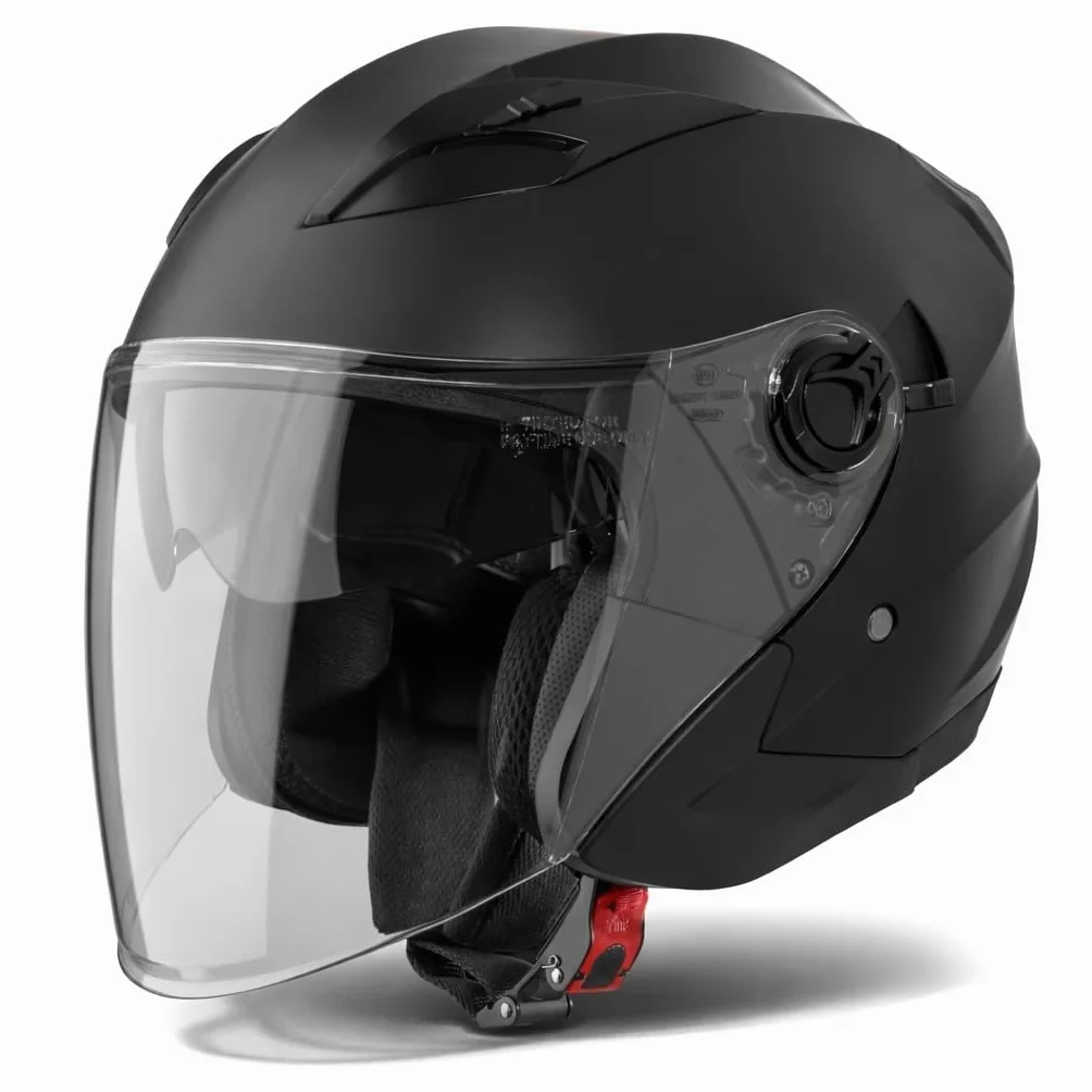 VINZ Calobra Casco Jet Doppia Visiera | Casco Scooter / Moto Donna E Uomo | Certificato ECE 22.06 | nelle taglie dalla XS-XXL