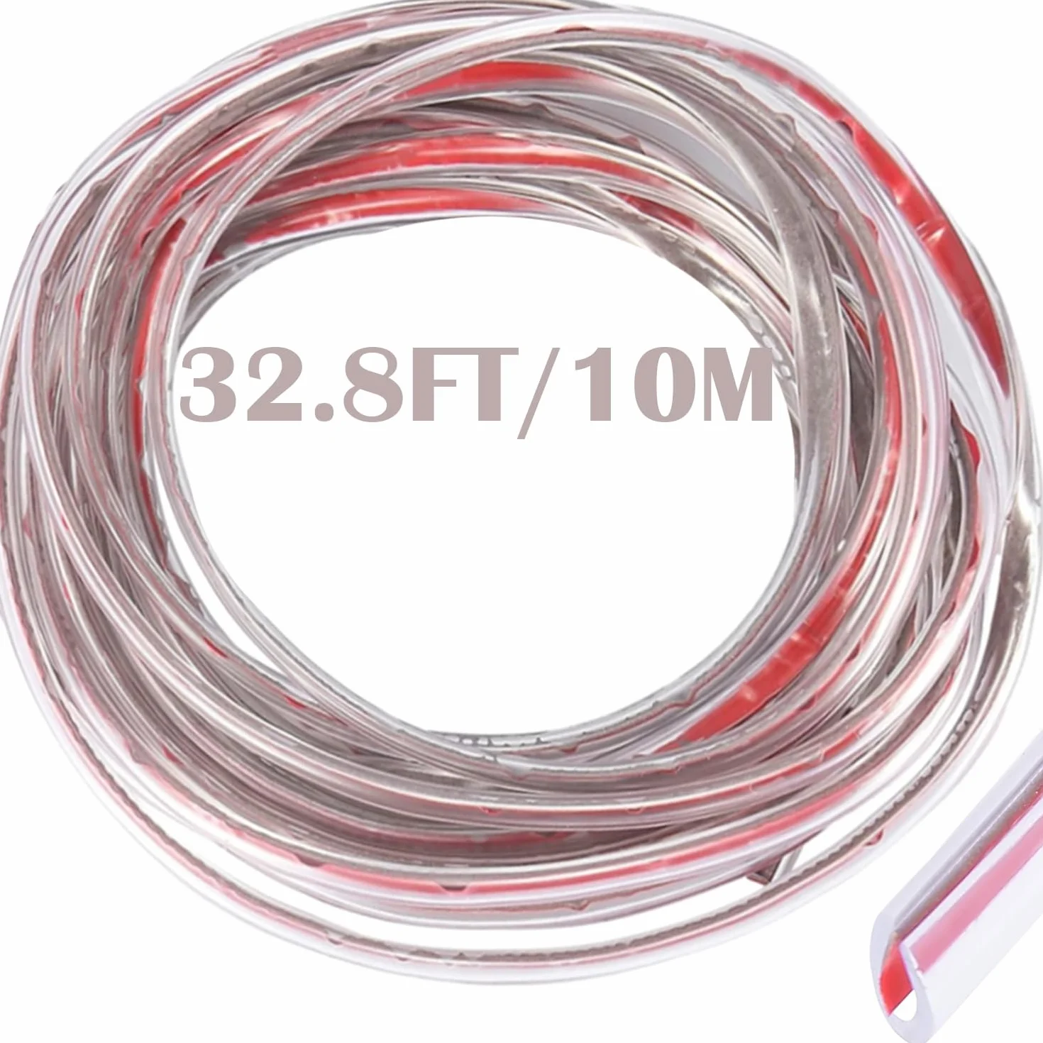 CTRICALVER Paraspigoli Auto Portiere, Protezione Porte Auto, Proteggi Bordo Auto Striscia, Forma a U PVC Paracolpi Portiere Auto Proteggi, Guarnizione Portiera Auto (10M Trasparente)