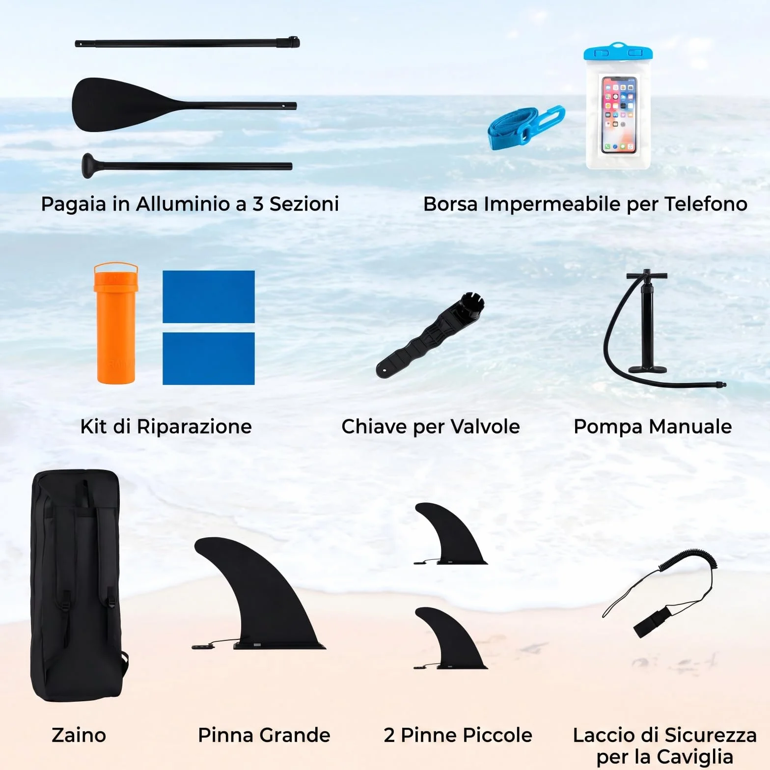 COSTWAY SUP Stand up Paddle Tavola Gonfiabile 336x77x16 cm Portata 160 kg con Pompa Pagaia Alluminio Guinzaglio Borsa
