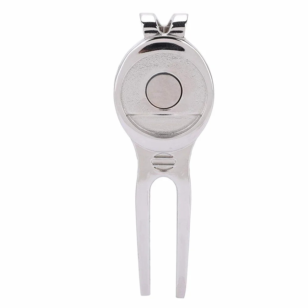 Tbest Divot Repair Tool Lega di Zinco Magnetico Ball Marker Argento D102