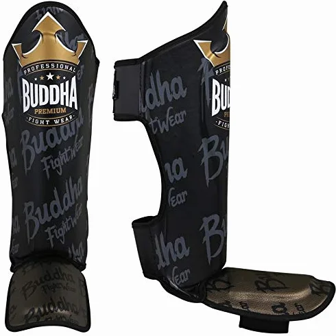 Espinilleras Buddha Top Negras