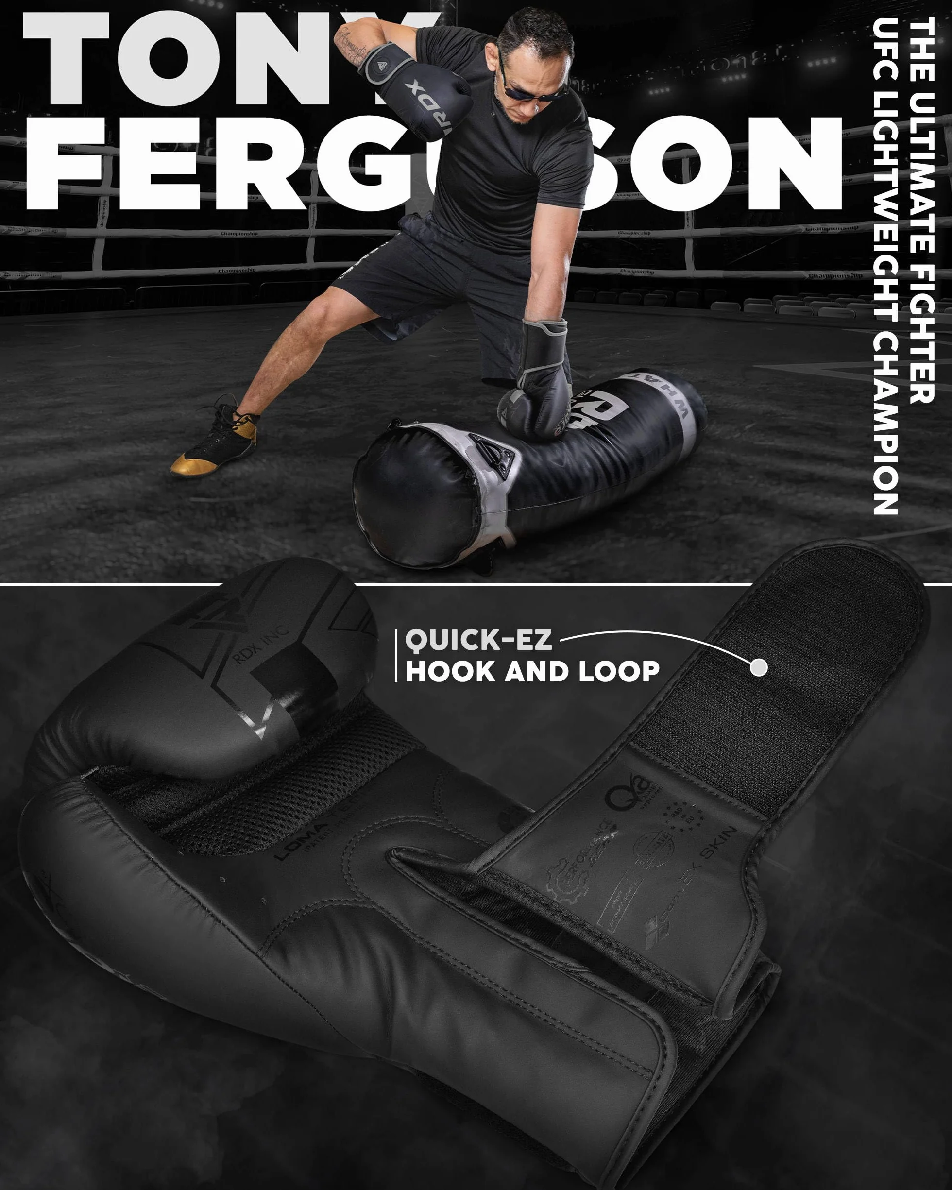RDX Guantoni da Boxe Muay Thai Maya Hide Pelle KARA Combattimento Guanti da Sacco per Sparring 8 10 12 14 16 18 oz