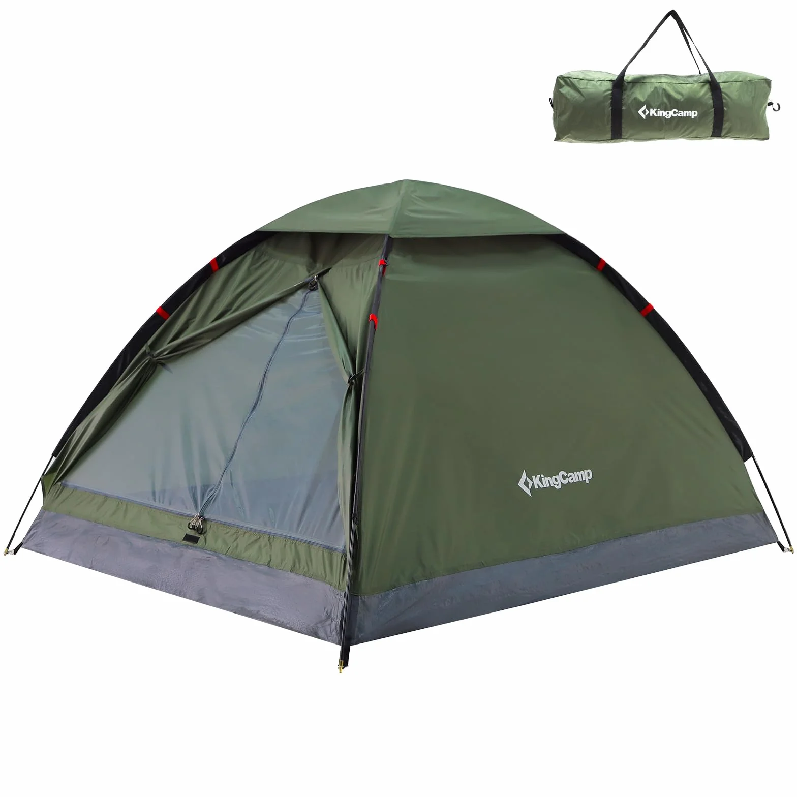 KingCamp Tenda da Campeggio 2-3 Persone Impermeabile 3000mm Ultraleggera 210x180x130 cm