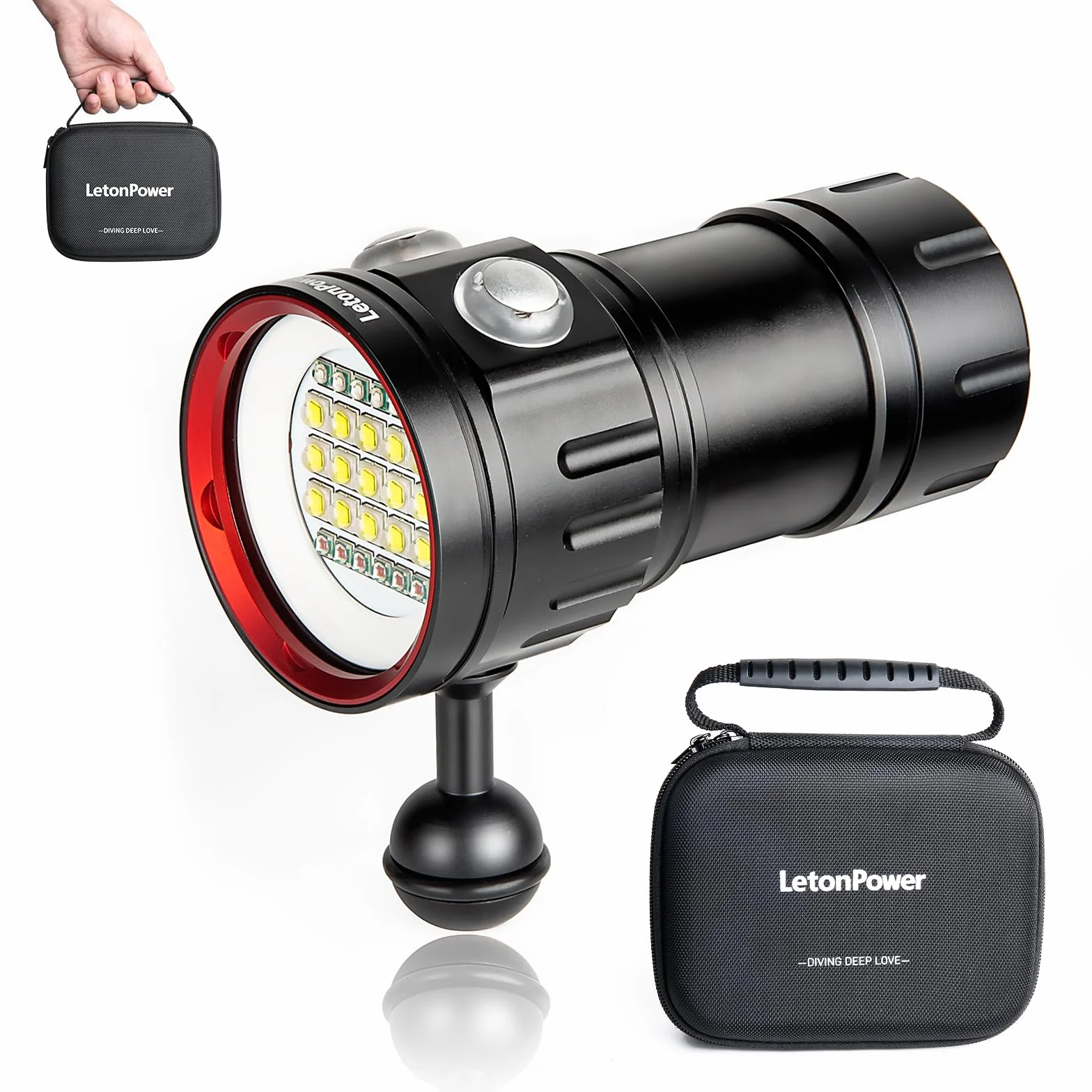 Torcia subacquea 8000Lumens 80m Video Light Scuba Dive Light