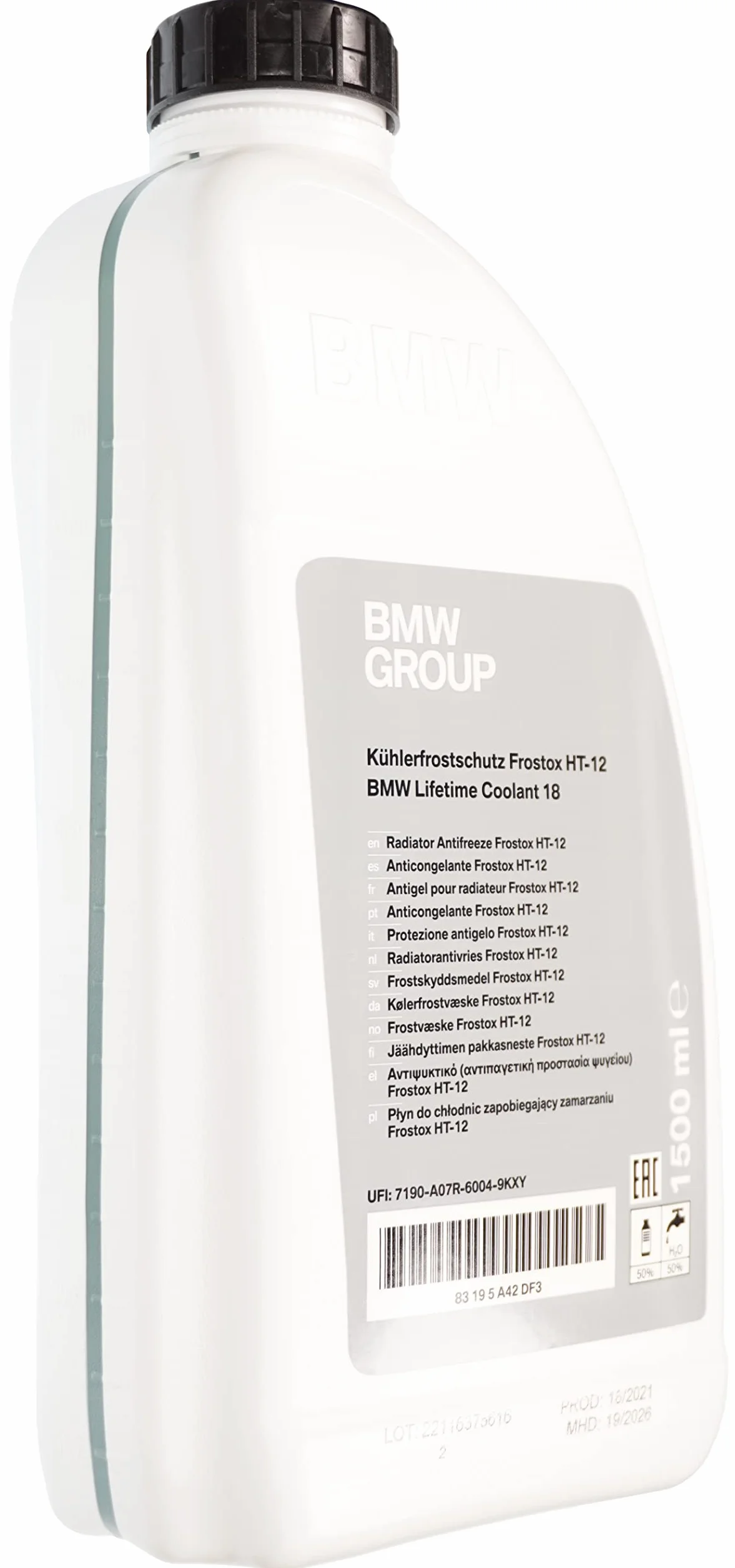 BMW Durata Refrigerante Antigelo Frostox HT-12 1500ml 83195A42DF3 Nuovo Genuine