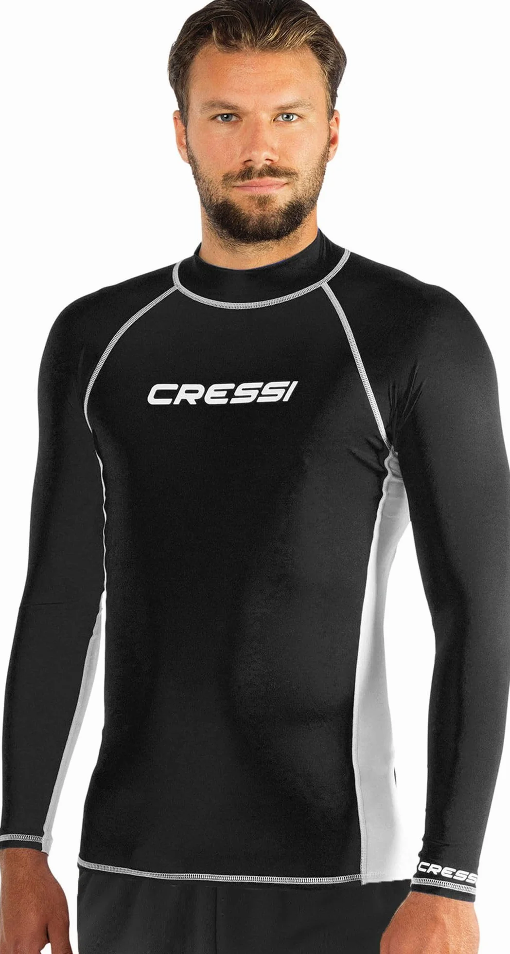 Cressi Rash Guard Man Long SL, Maglia Elastica Protettiva Maniche Lunghe Uomo