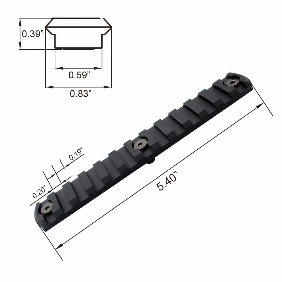 TRIROCK Keymod Picatinny Rail Section 13 Slots