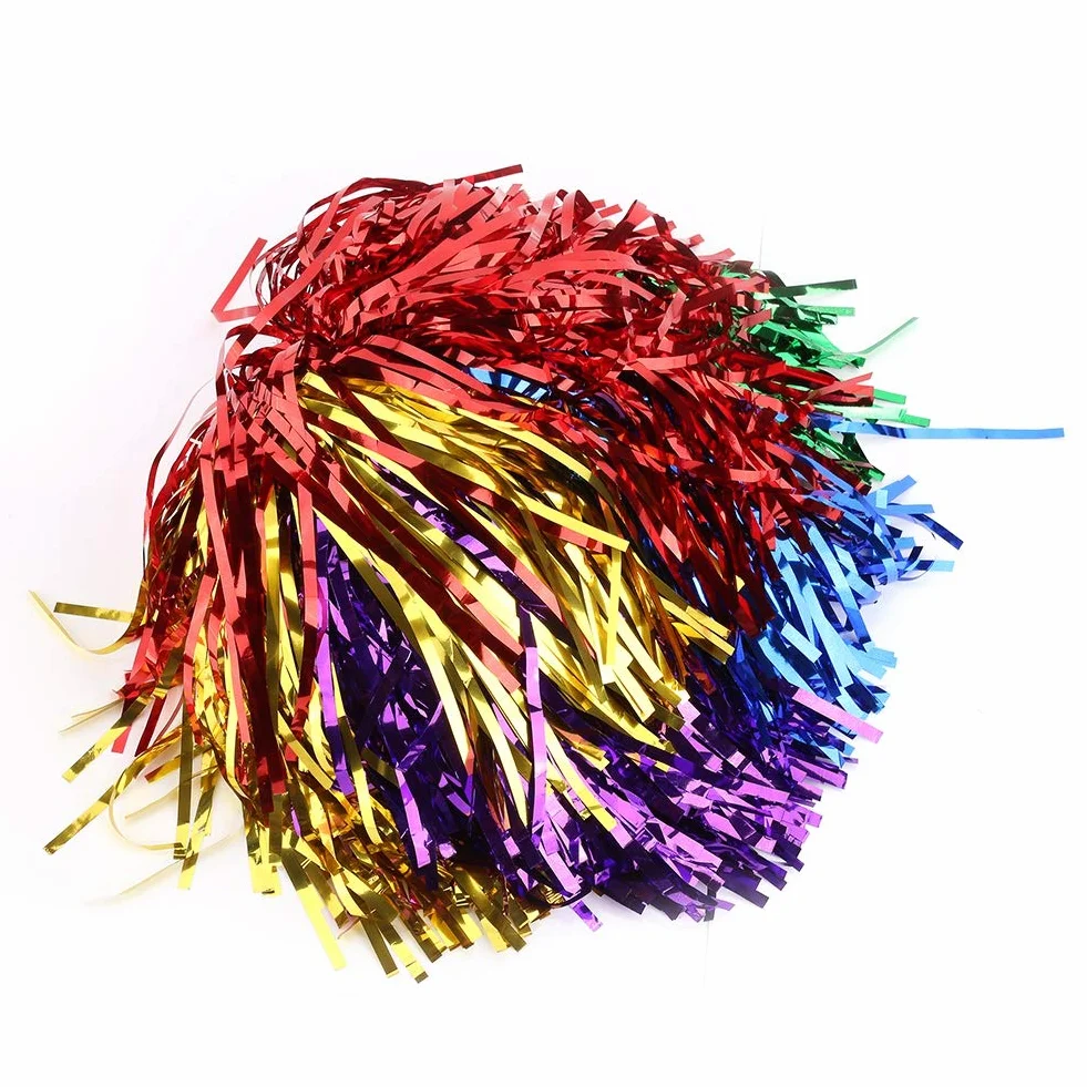 VGEBY 6 Pezzi Cheerleading Pompon, Fiori a Mano Accessori da Ballo per Feste Sportivi