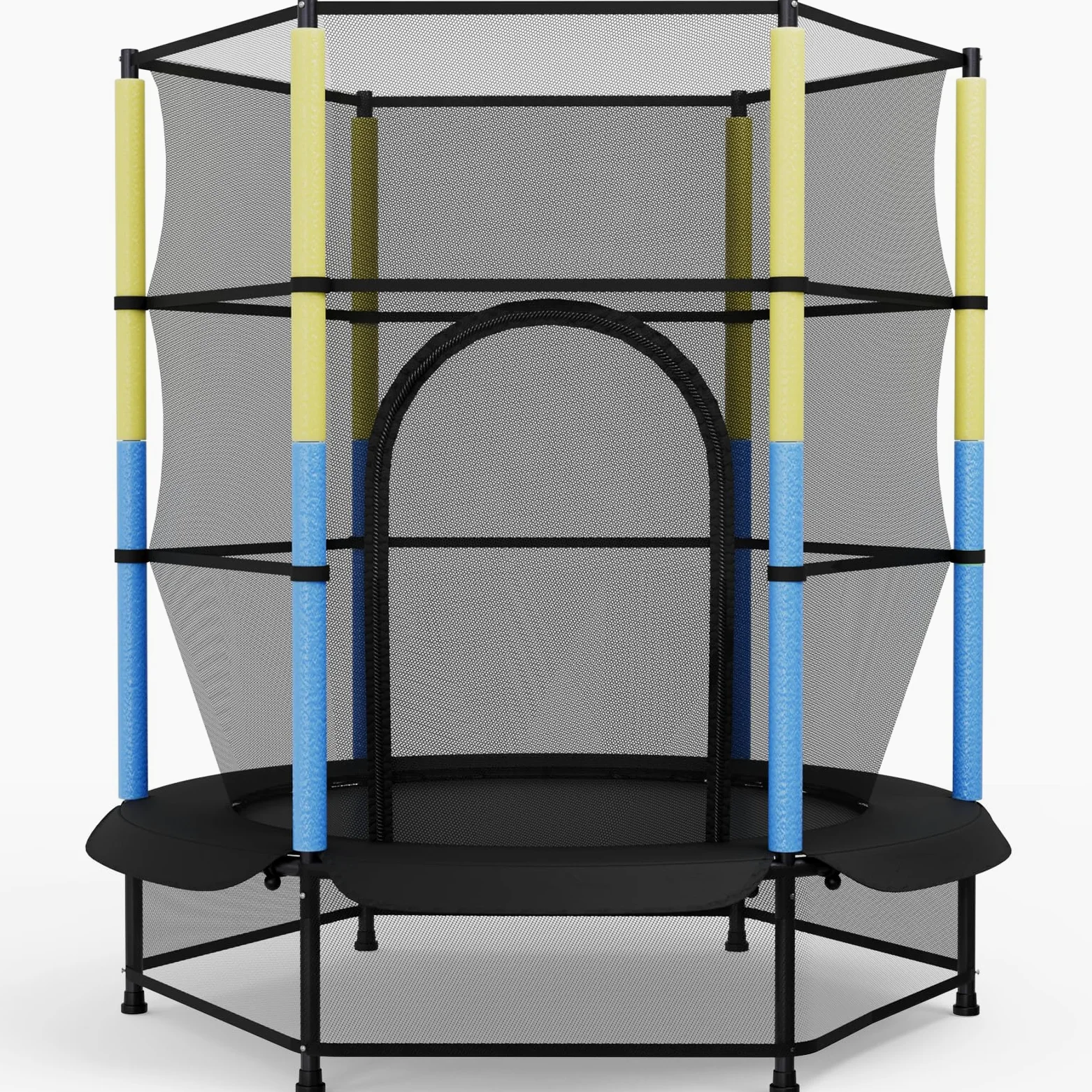 LIFERUN Trampolino Elastico Bambini, Tappeto Elastico Bambini Ø140 cm, Salterello bambini con Rete Sicurezza, Trampolino Giardino per Esterno e Interno, Max 50 kg, per Regali