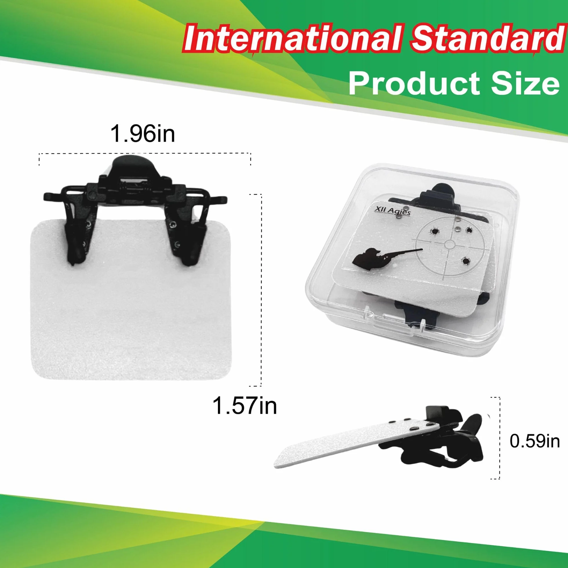 Set di 2 paia di occhiali da tiro standard internazionali per occhiali da vista