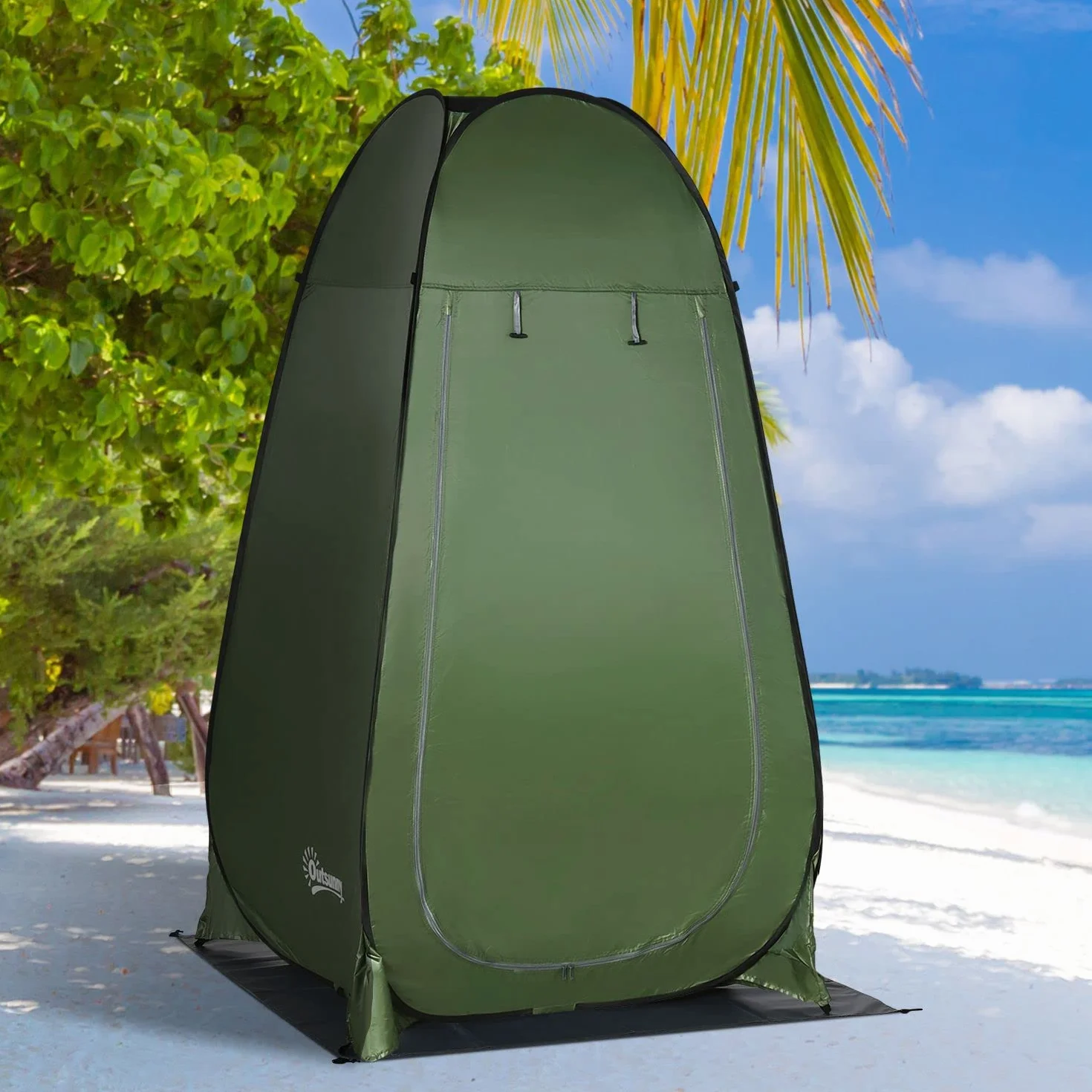 Outsunny Tenda Doccia da Campeggio Portatile 126x124x189 cm