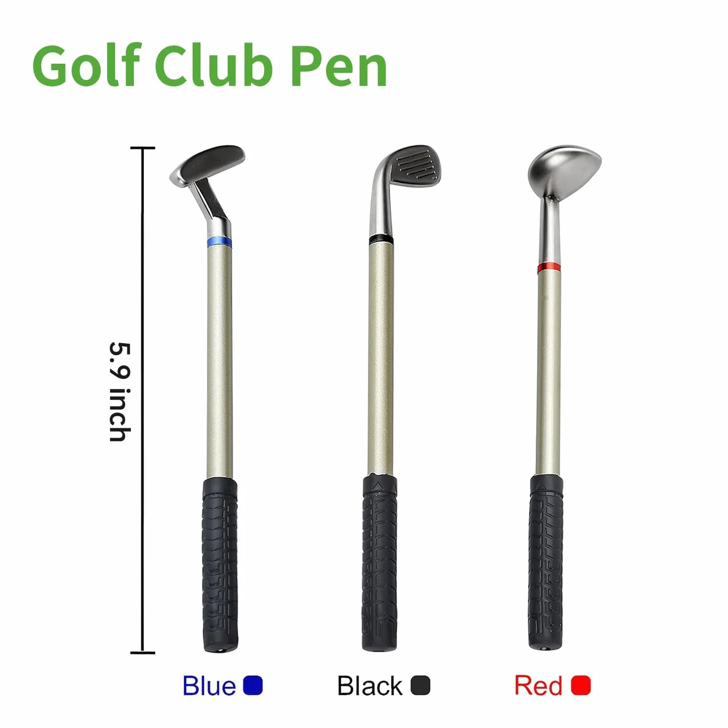 Golf Portapenne 3 Pezzi Club Penne Set Desk Decor Regali Uomini, Verde Bianco