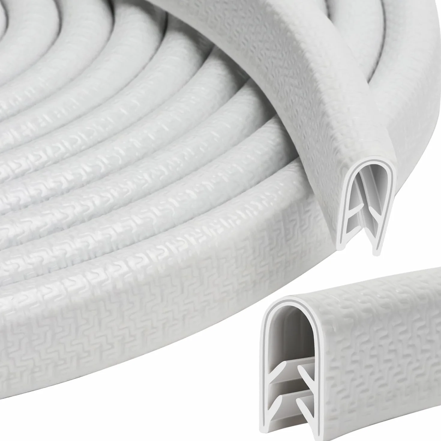 Guarnizione a u Profilo Gomma Serraggio 5-6 mm Profilo di Gomma per la Maggior Parte Delle Auto Lavorazione lamiera Costruzione barche Artigianato Casalinghi 5 Metri(5, Bianco, 6mm)