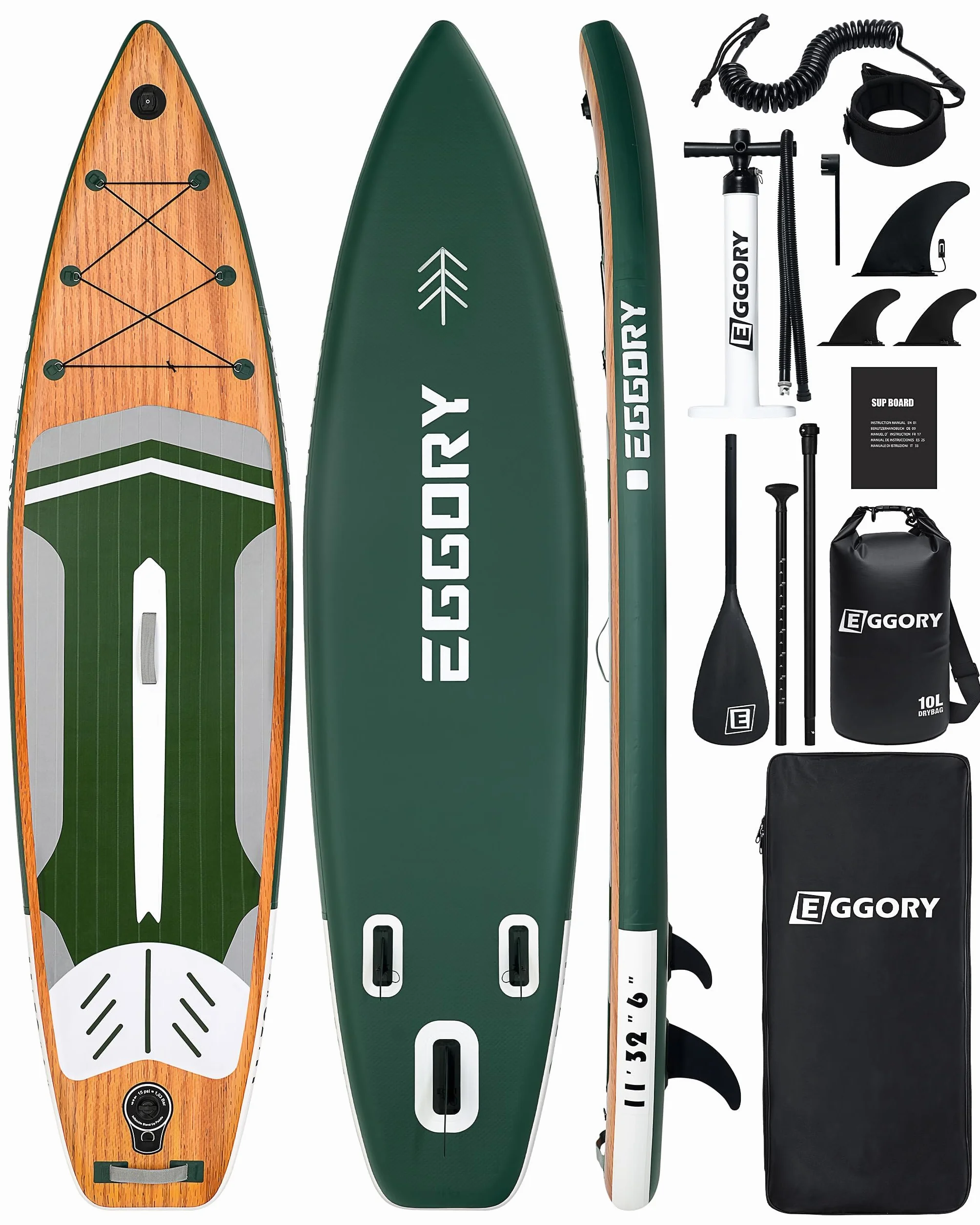 Tavola da surf gonfiabile SUP completa Paddleboard accessori pagaia regolabile, pompa, zaino da viaggio, guinzaglio, borsa impermeabile, tavola per adulti