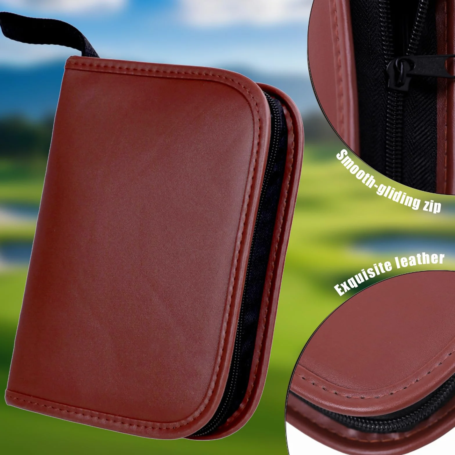 Kit Accessori da Golf Uomo Donna, Borsa Multifunzionale 7 in 1 con Tasca in PU per Golfista