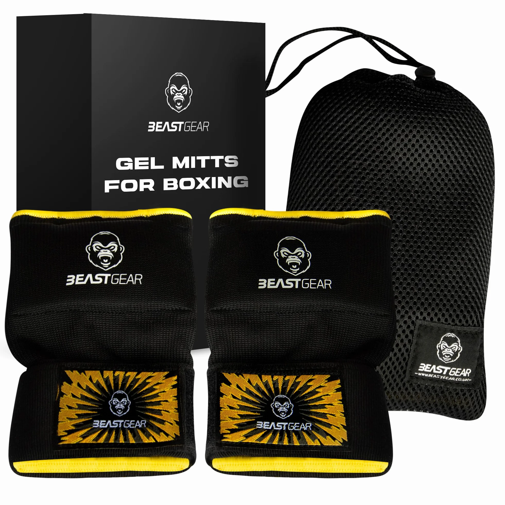 Beast Gear Sottoguanti da Boxe Professionali Antishock – Guanti in Gel per Combat Sport, MMA e Arti Marziali