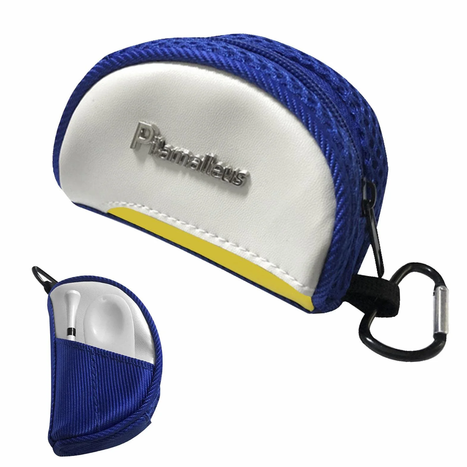 Borsa per Pallina da Golf con Cerniera e Moschettone, Porta t-Shirt Sportivo Tascabile