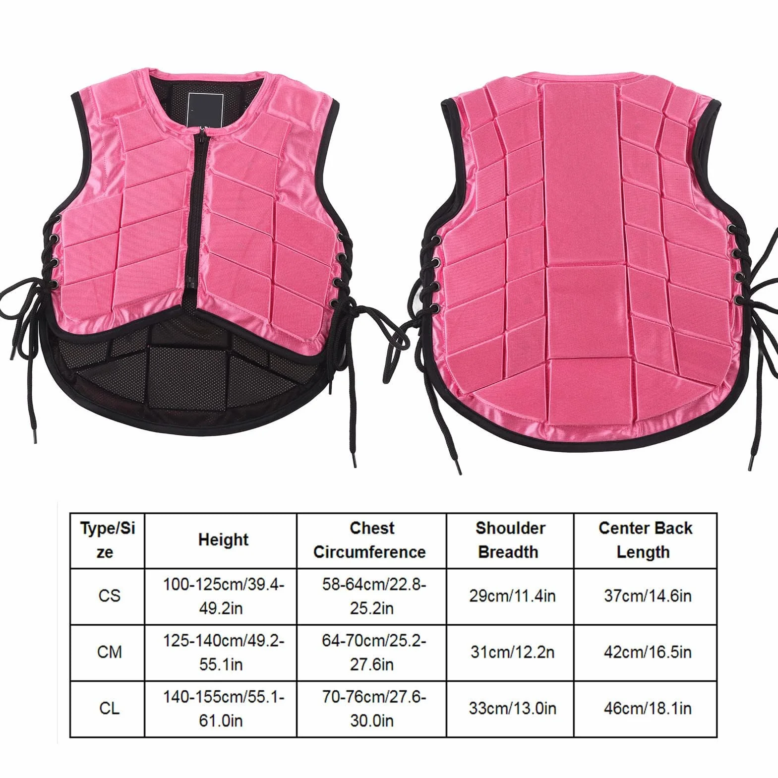 Gilet Equestre per Bambini, Gilet Equestre Professionale Unisex Imbottito in Eva di Sicurezza per Equitazione Protezione per Il Corpo per Ragazze e Ragazzi