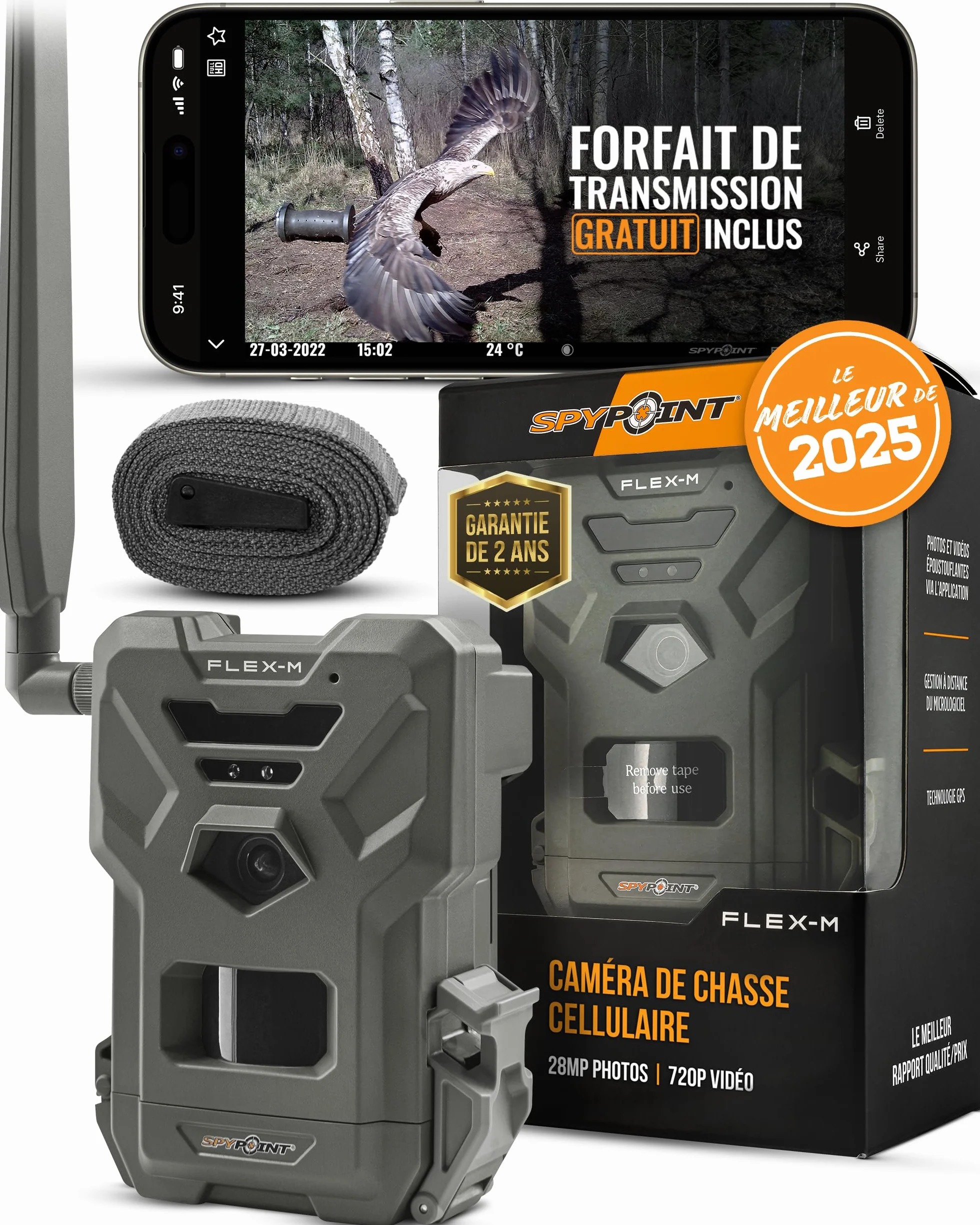 Spypoint Flex-M fotocamera per animali selvatici 28MP visione notturna app smartphone