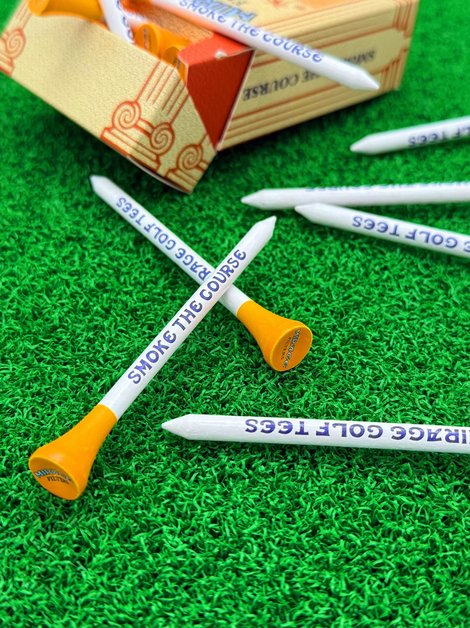 Mirage Filtri Tee da golf 83 mm Confezione da 10 Design sigaretta