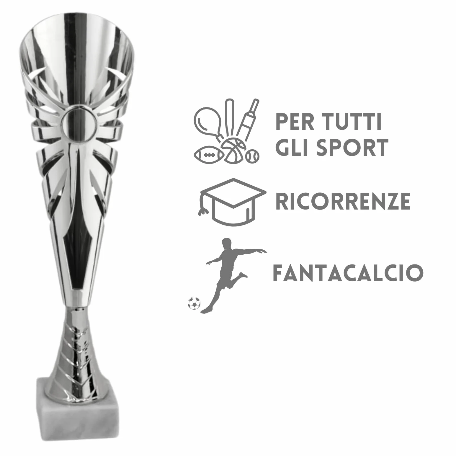 Tris Trofei Grandi Calcio Set Premiazioni Personalizzate Giove