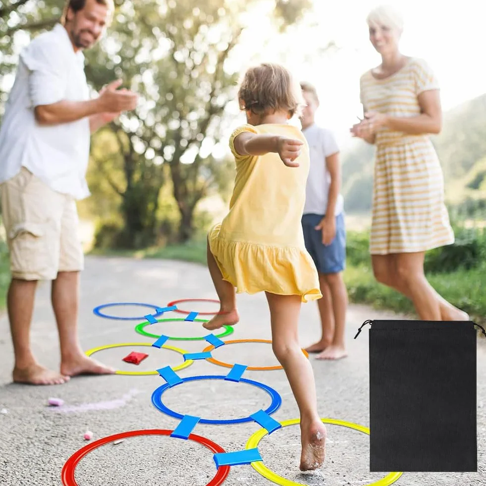 Kiuiom Anelli Di Allenamento Per Velocità E Agilità,Set Di Giochi Da Giardino,10 Pezzi