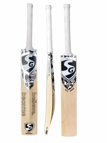 JAHANA Cricket Bat Size 6 Popular Willow with Cover for Plastic Tennis Rubber Ball Black White