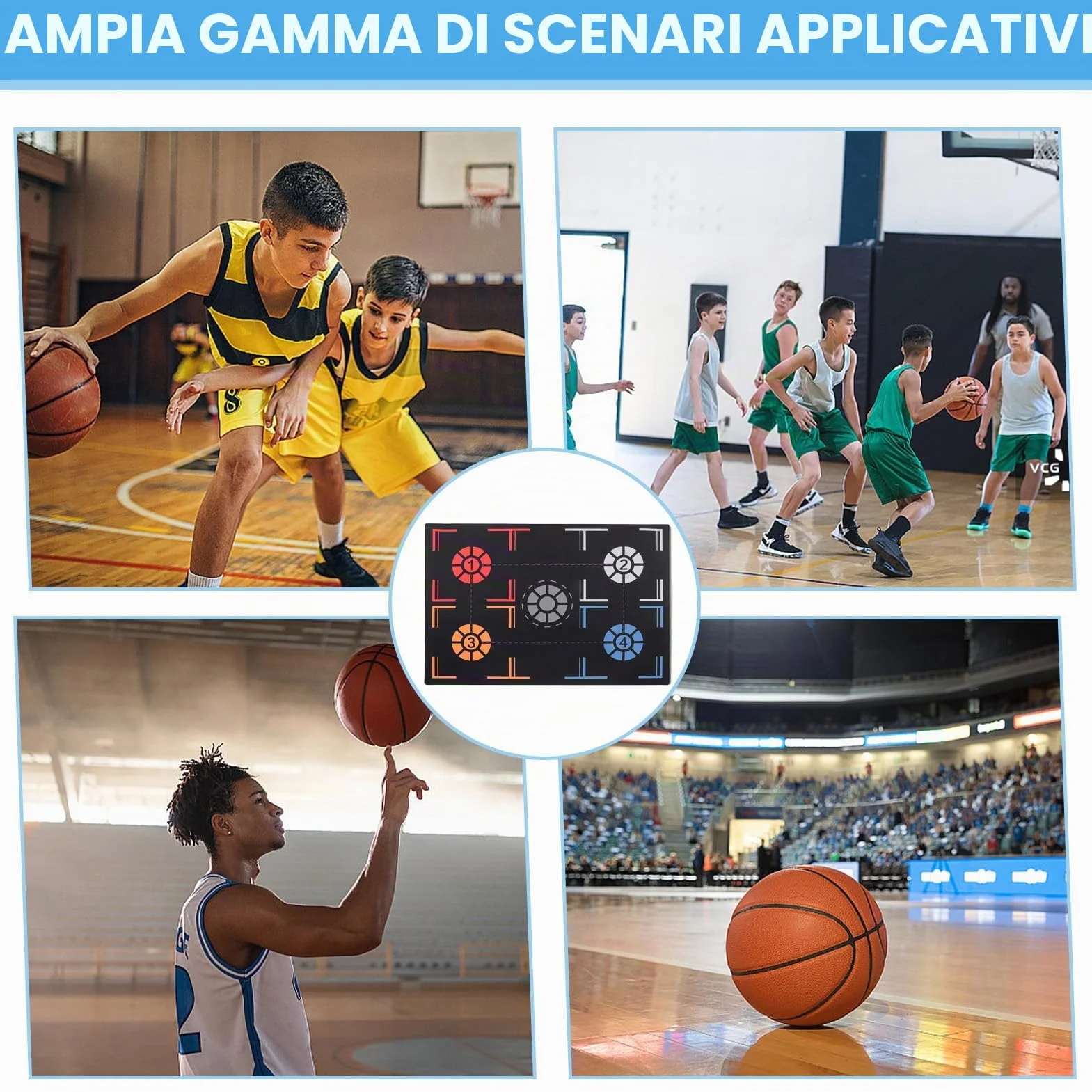 Tappetino di Allenamento di Pallacanestro Antiscivolo per Giocatori
