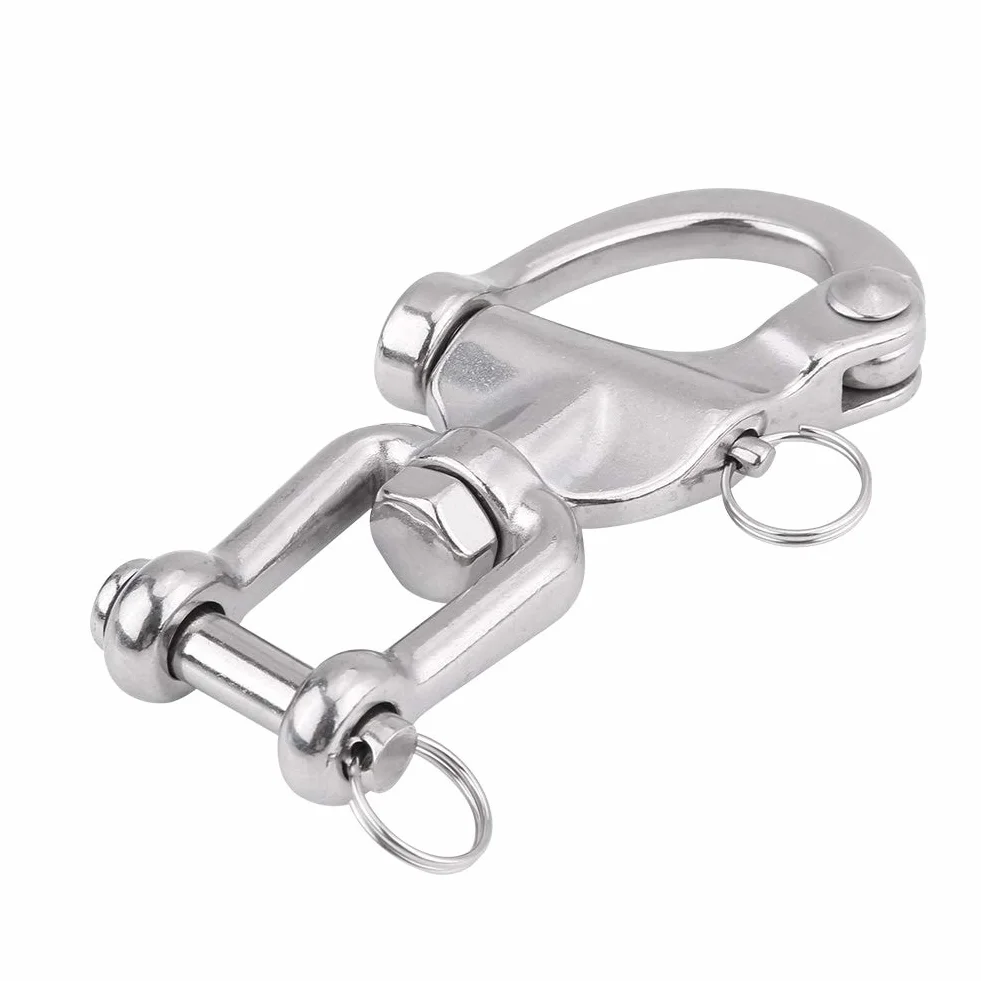 Grillo Moschettone Girevole 12mm Acciaio Inossidabile 316 Spinnaker Barche Vela (128mm)