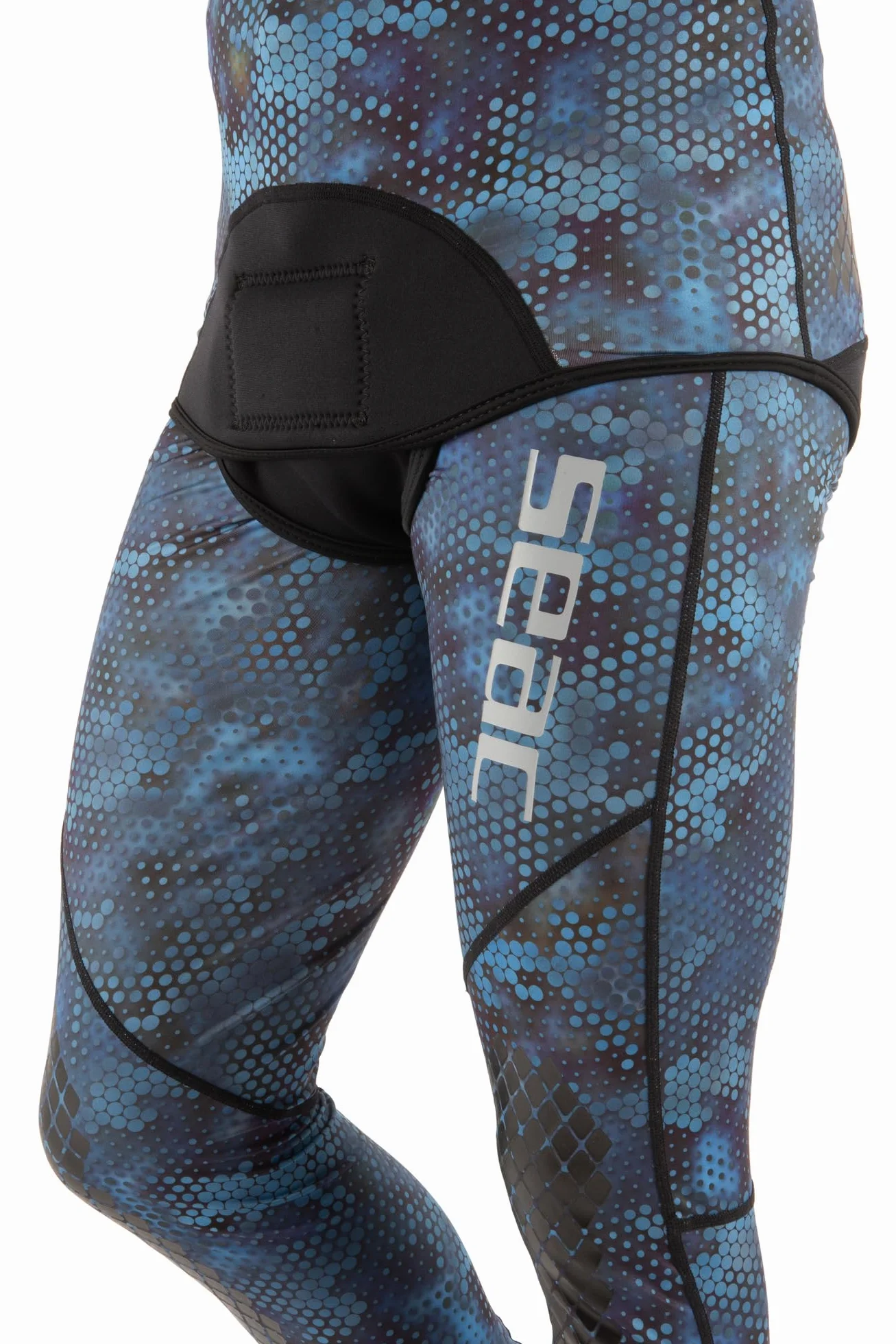 SEAC Blue Moon Rash Guard Pesca Subacquea Apnea Due Pezzi Blu Camouflage
