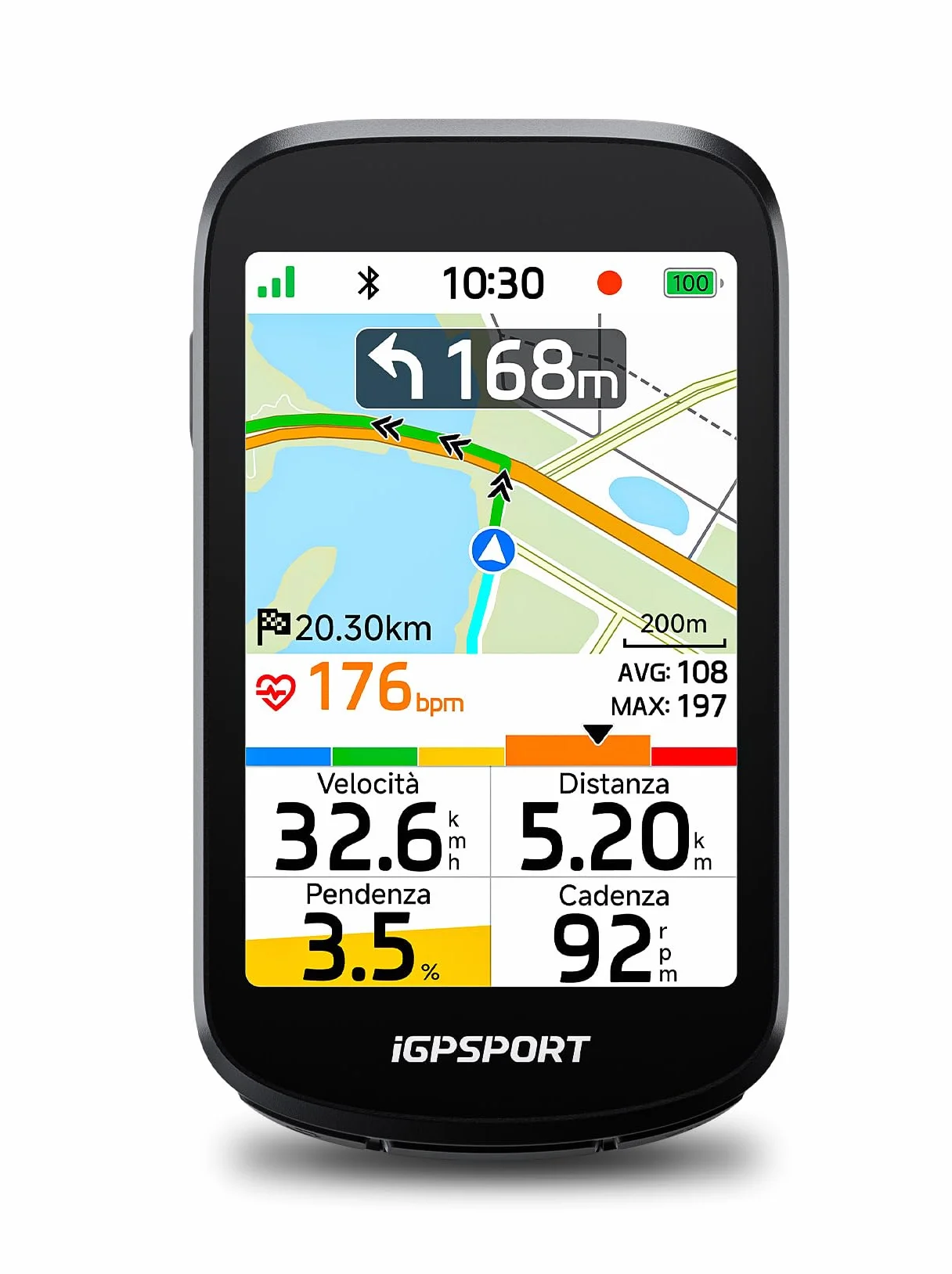 iGPSPORT BSC500 Ciclocomputer GPS per Bici, Schermo Touch 3,3", Navigazione Vocale, Campanello Elettronico