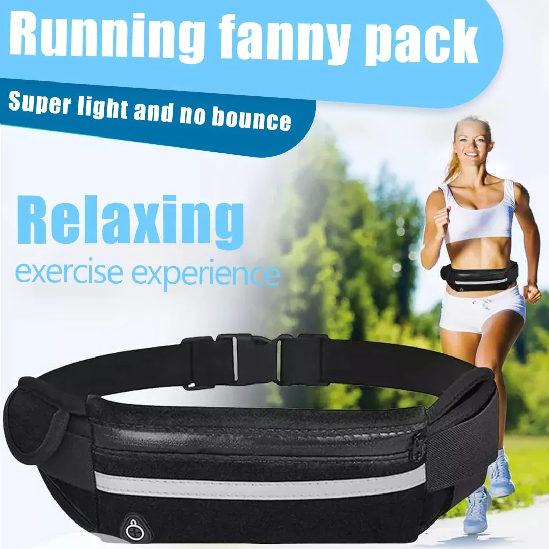 Marsupio Running Impermeabile 2 Pezzi, Cintura Elastica per Uomo e Donna, Escursioni e Fitness