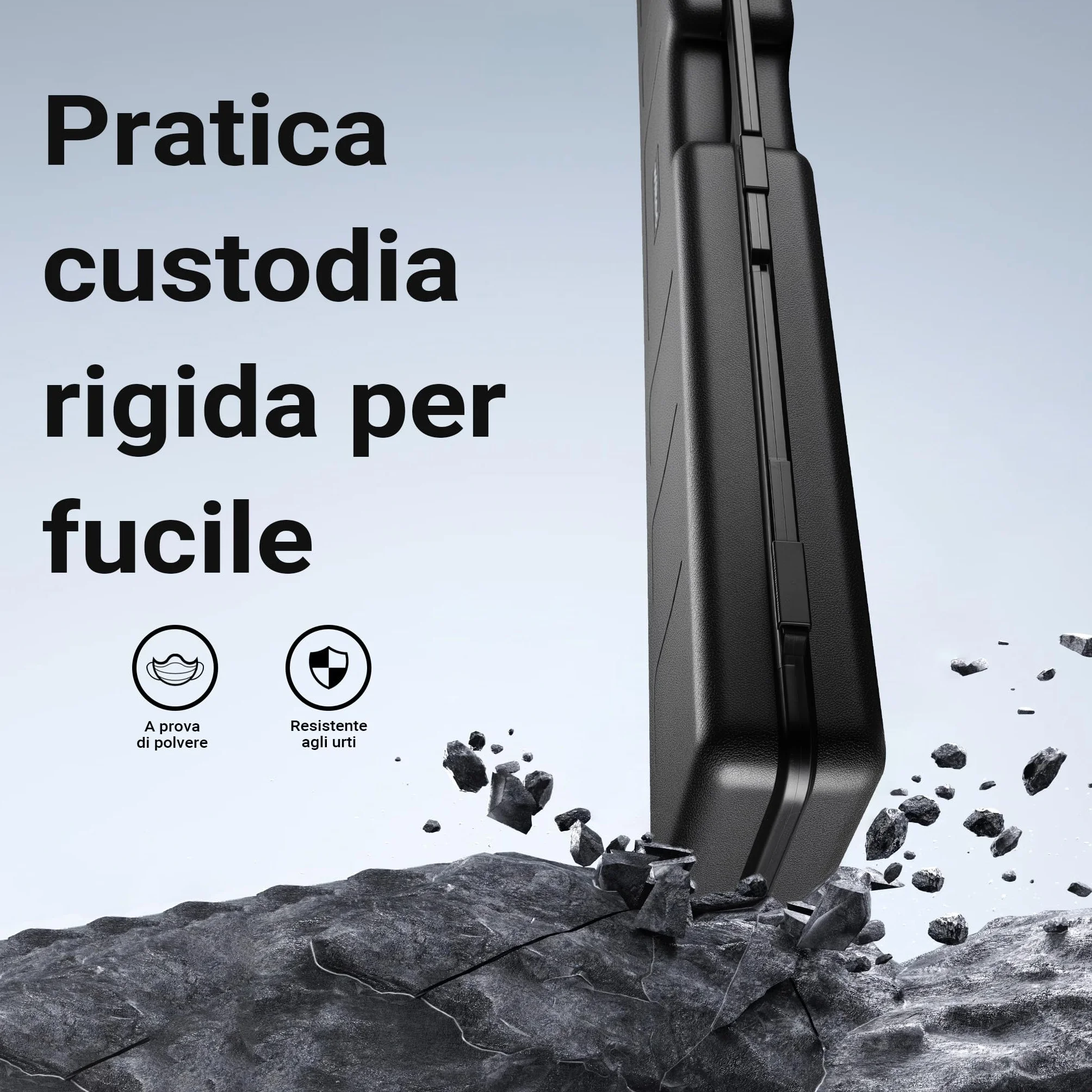 Wiltec Valigetta Porta Armi Custodia per Due Fucili 34,5" Anturto Imbottito