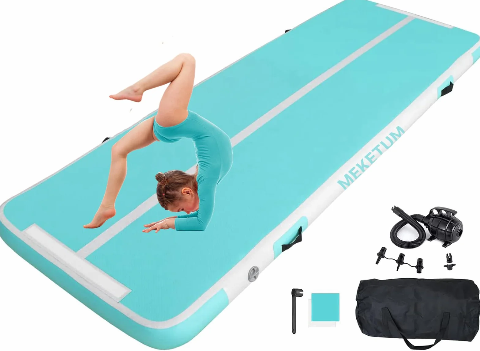 Air Track Tappetino Ginnastica Artistica 2-6 Metri 10/20CM Spessore Materasso con Pompa