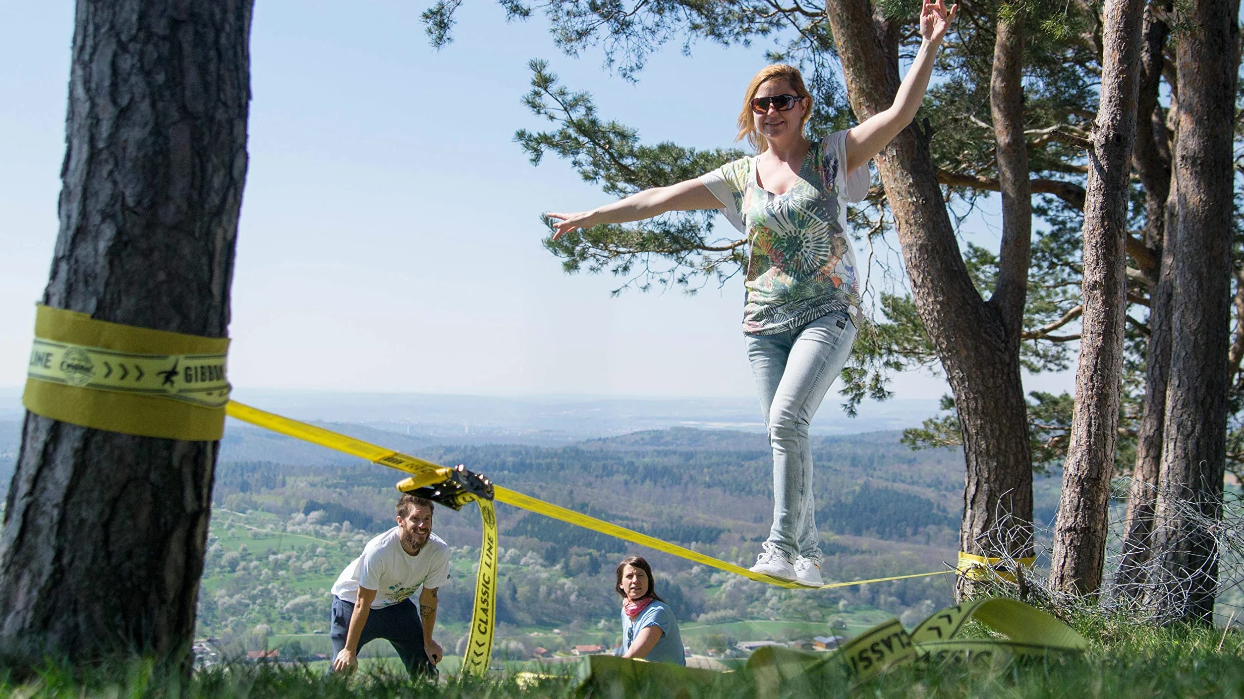 Gibbon Slacklines Classic zestaw slackline 15 m giallo