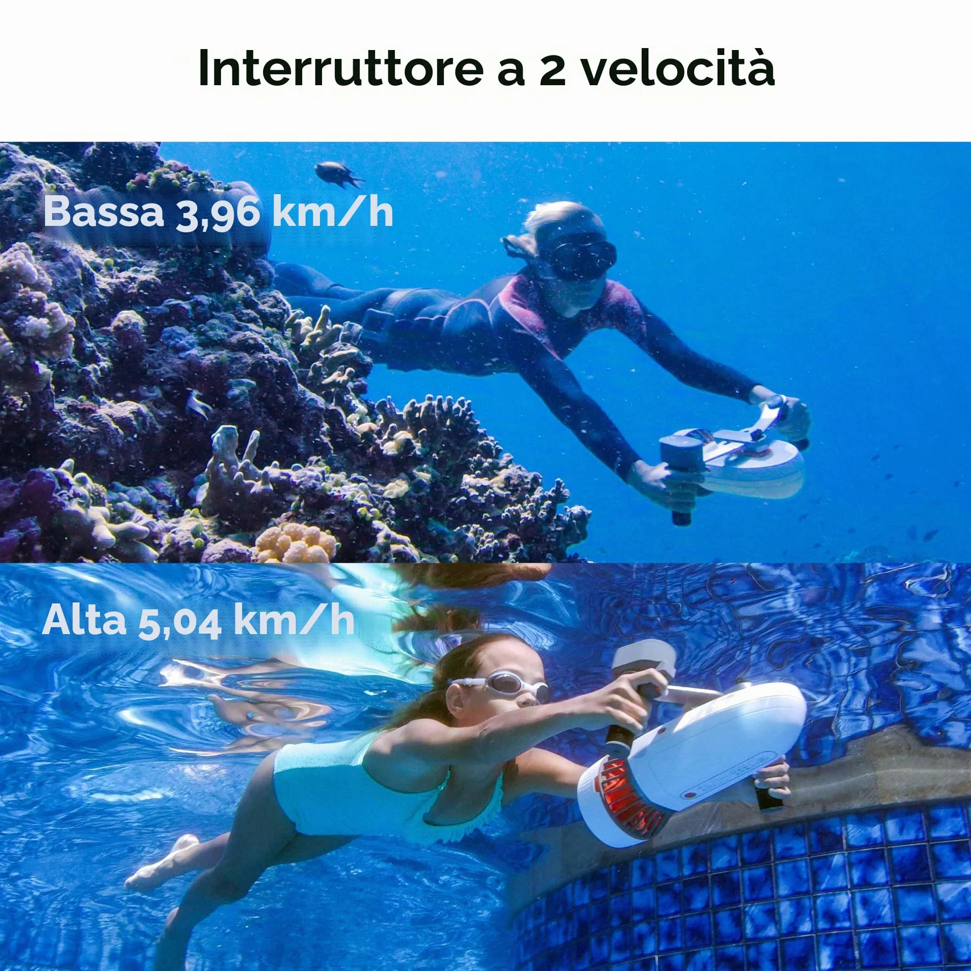 SUBLUE WhiteShark Mix Scooter Subacqueo per Immersioni Subacquee (Tini)