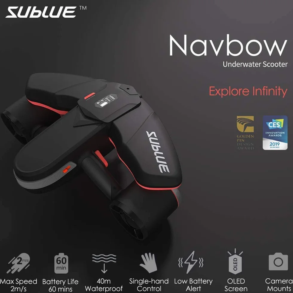 Sublue Navbow Subacquea Scooter Doppia Elica con Supporto Fotocamera per Immersione
