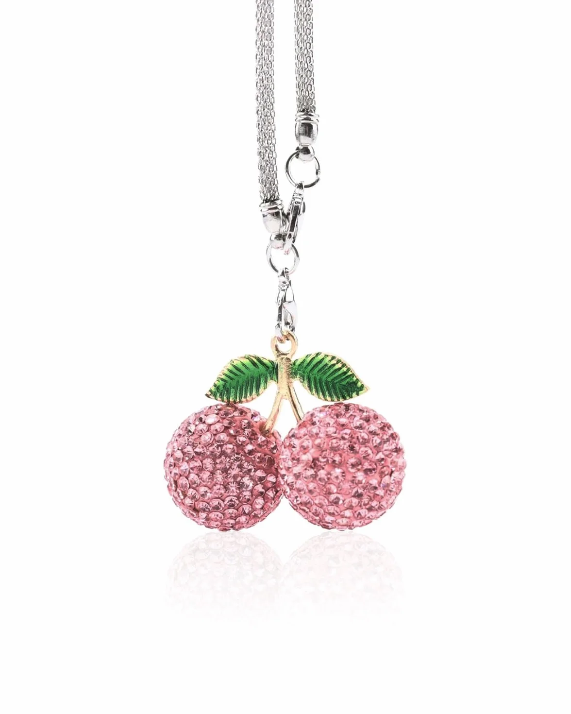 Ornamento da Appendere per Auto, decorazioni macchina，Strass Eleganti Appendere per Auto ciliegia Accessori per Auto Estetica Interna Accessori per Specchietto Retrovisore per Donne