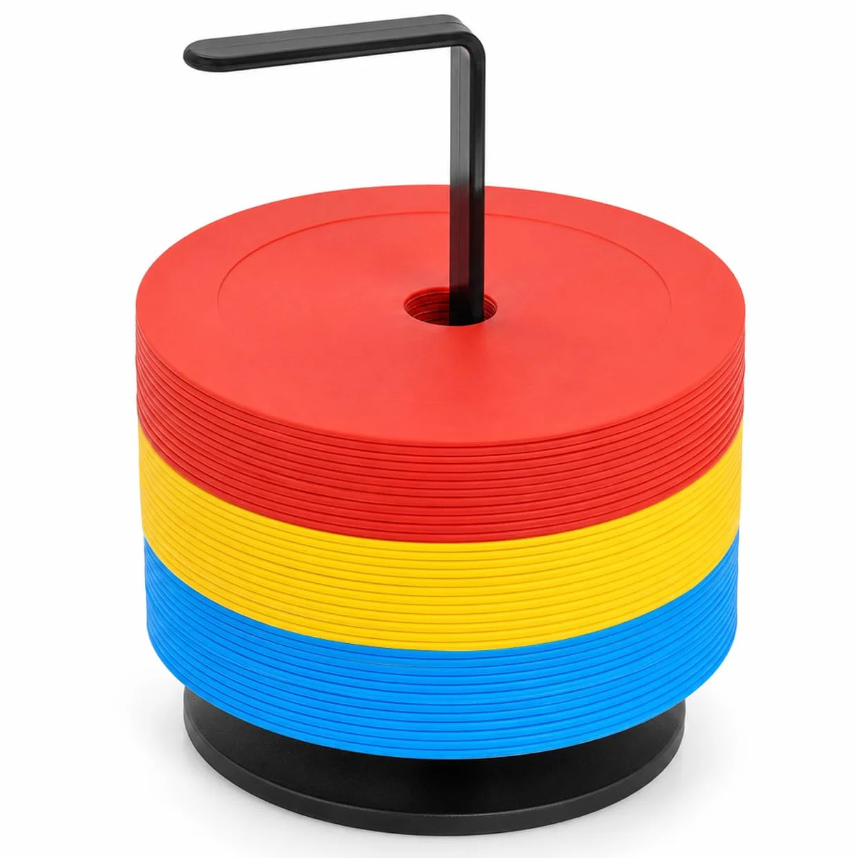 QWORK Cinesini Piatti Allenamento 15 cm 23 cm Dischi Marcatura Flessibili Calcio Basket Pallamano