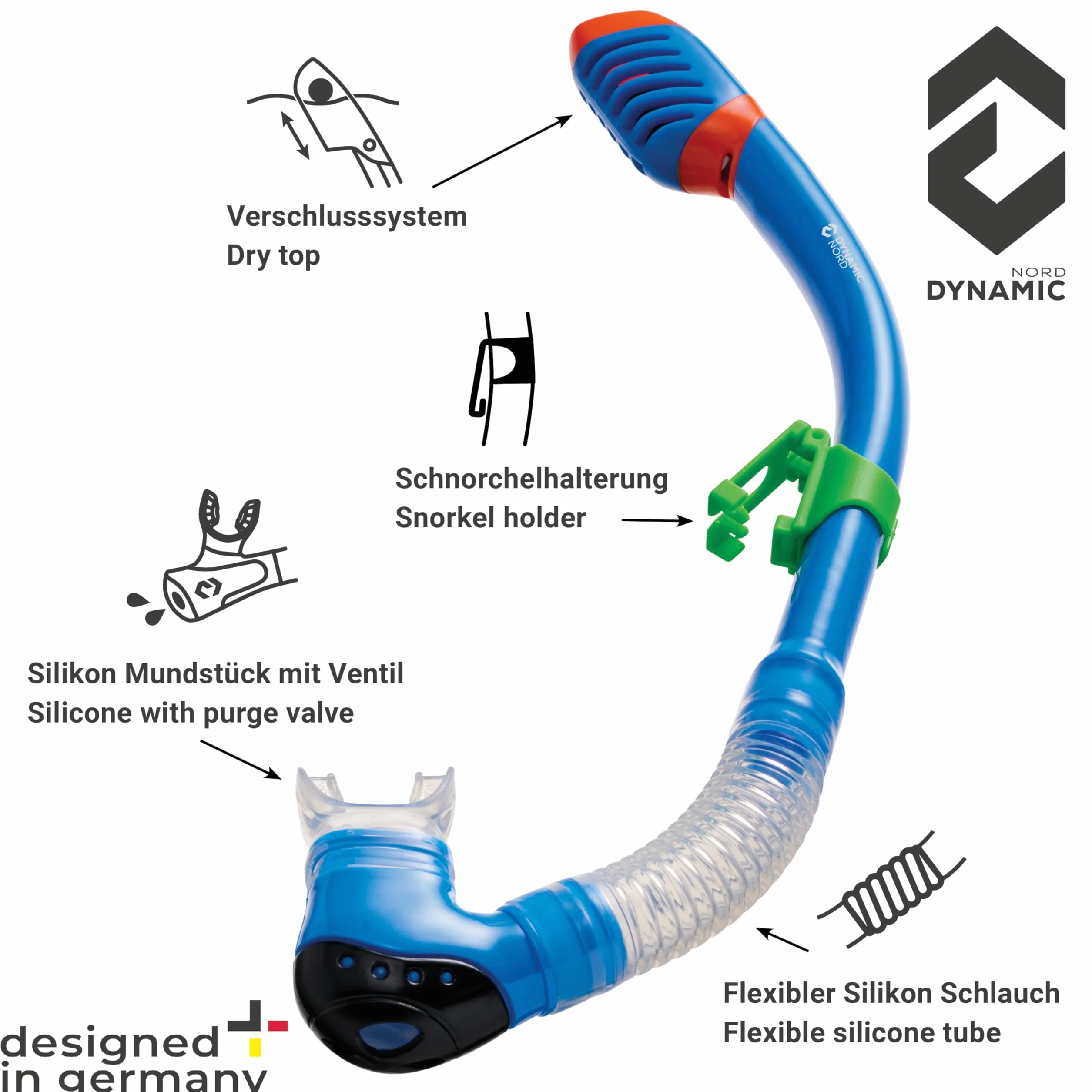 La Gomera Pro Jr. Set da Snorkeling per Bambini – Boccaglio Asciutto Silicone Immersione