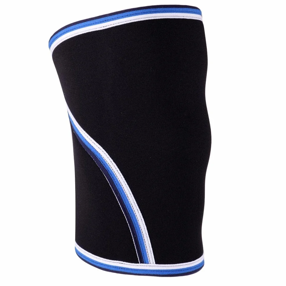 Ginocchiere in Neoprene da 7 mm per Supporto Ginocchio, Training, Sollevamento Pesi, Basket - Blu, XL